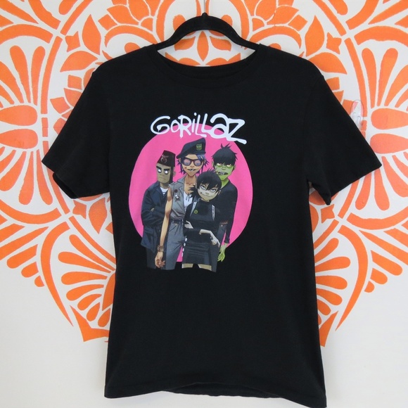 no brand Tops - Gorillaz Humanz Black Graphic T-Shirt M